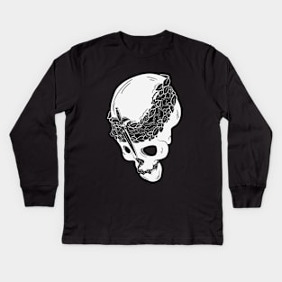 A Skull and a Sword Kids Long Sleeve T-Shirt